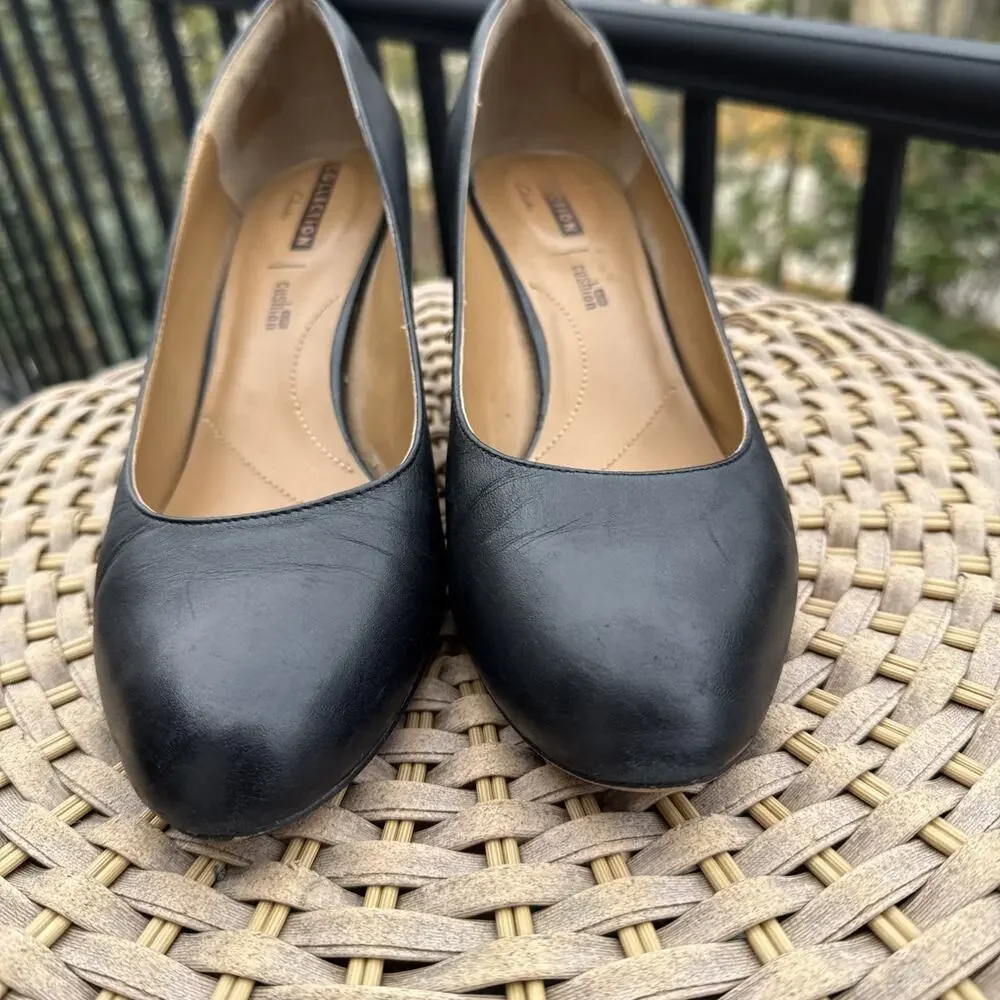 Collection by Clarks Women's 9.5 US 41 EU Pump Heels Black Soft Cushion